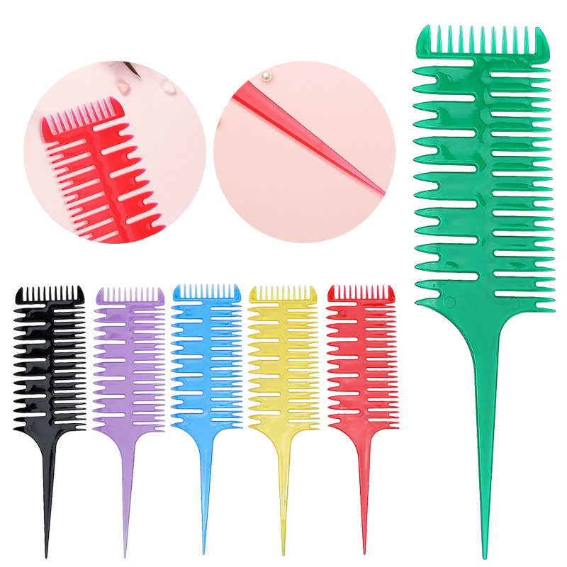 Art highlights pointed tail comb hair dye brush plastic styling comb partition coil comb ribs comb factory direct supply