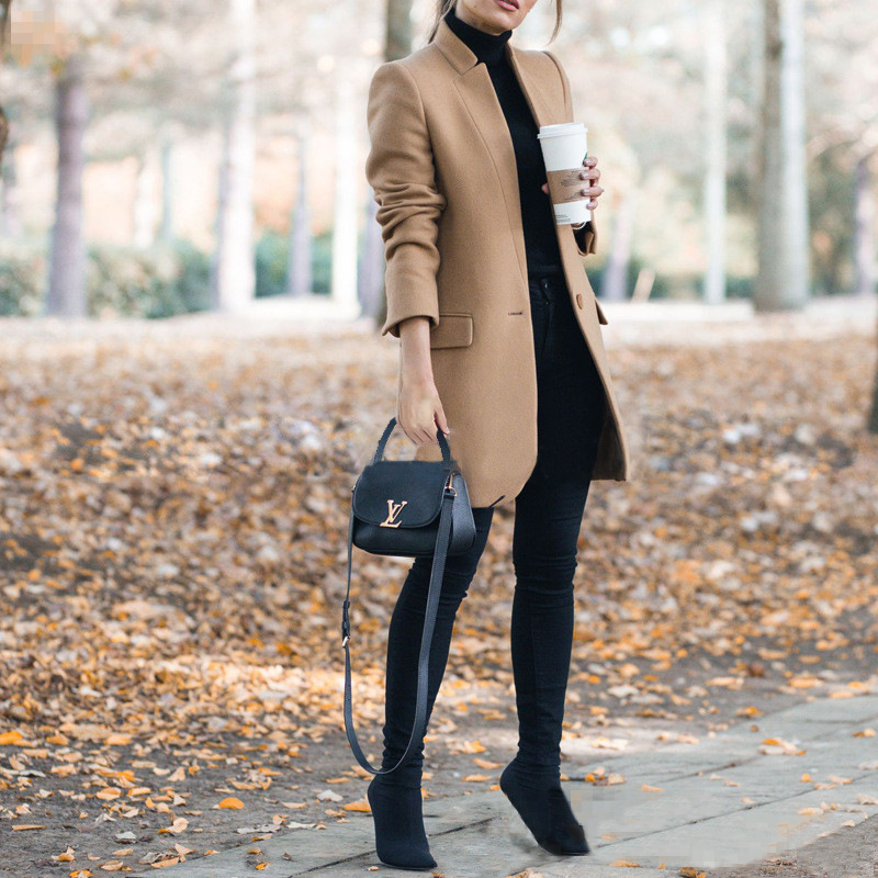 2020 cross-border for ladies stand collar slim wool coat wish Amazon hot explosions AliExpress wholesale