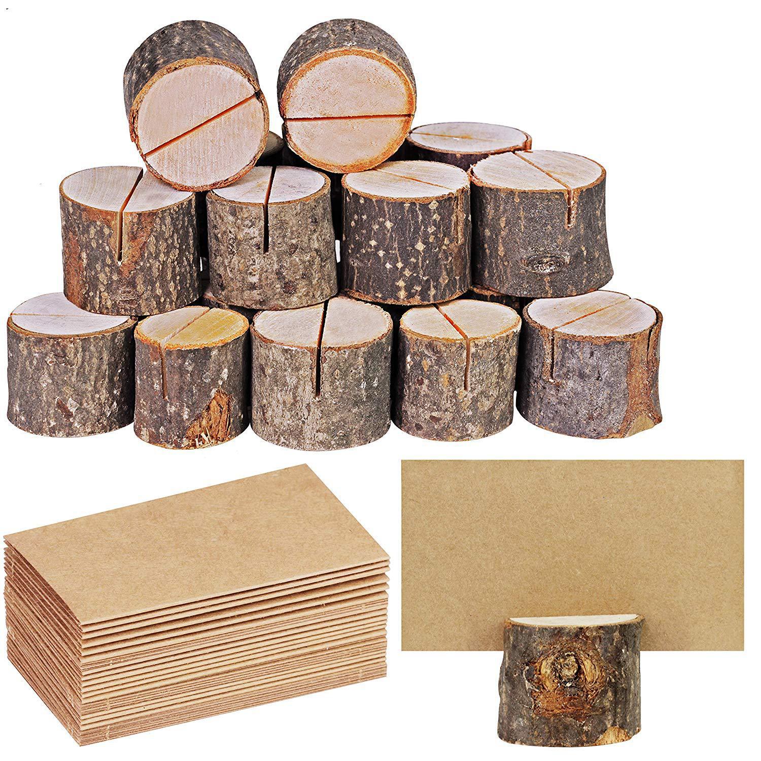 Ecological Wood Stump Notes Wooden Business Card Holder Wedding Meeting Wooden Decoration Ornaments Pastoral Style Simple