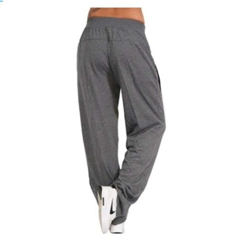European and American Foreign Trade Autumn and Winter Sports Pants Fitness Pants Women's Running Training Yoga Pants Button Thickened Loose Wide-leg Pants