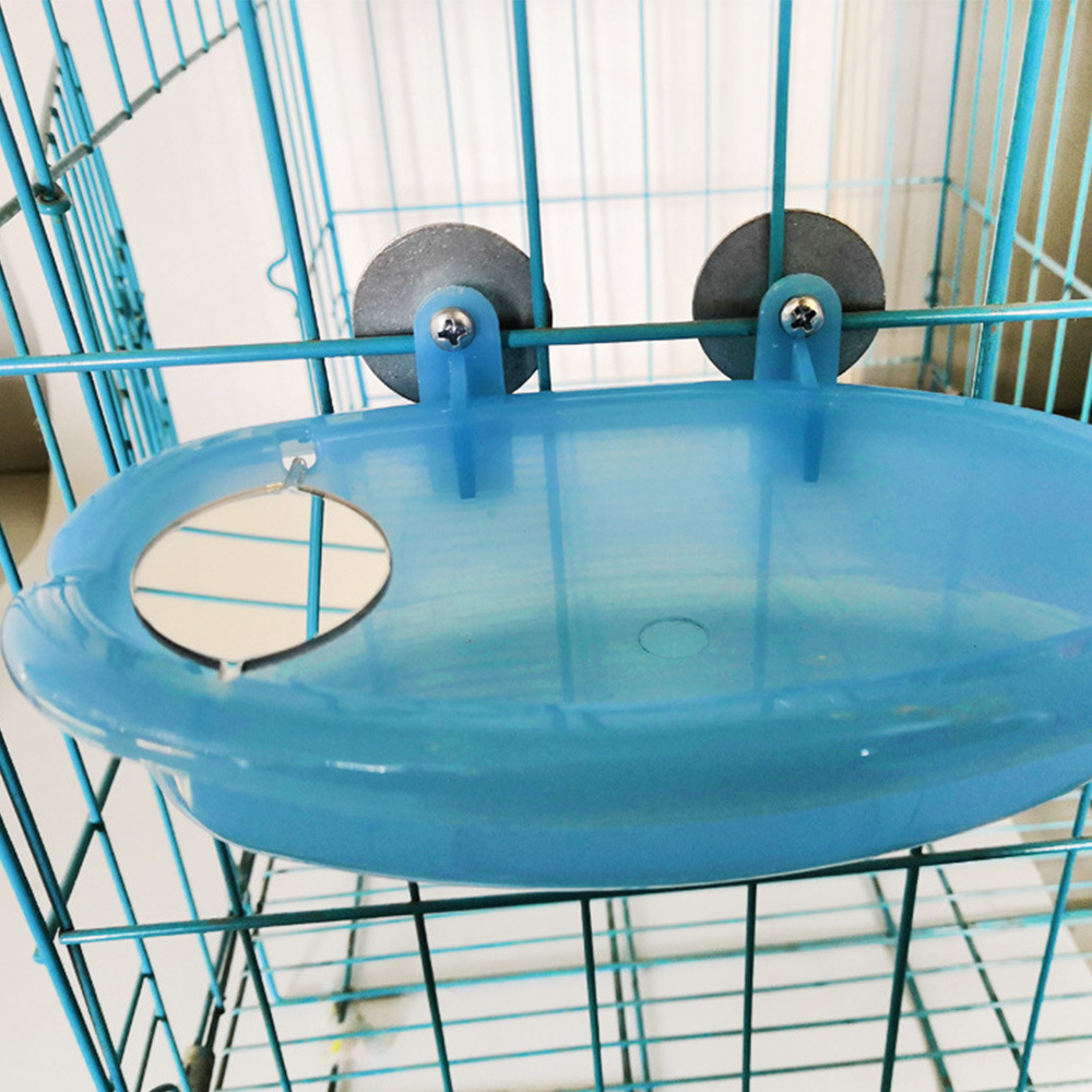 With mirror bird bath basin little parrot peony tiger skin bath basin food box