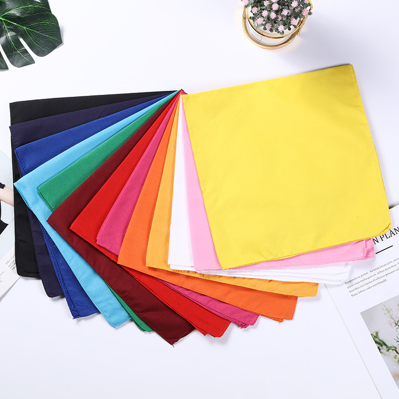Factory direct supply new solid color sweat-absorbent headscarf spot sports breathable outdoor riding sweat towel men's and women's fashion square towel