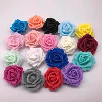 Simulation foam PE Rose head bride holding flower, flower ball accessories wedding supplies fake flower LED lamp flower