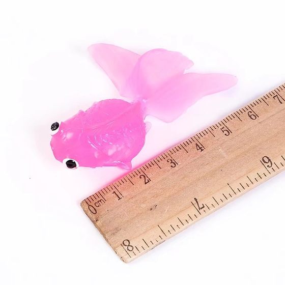 Factory direct supply simulation soft rubber goldfish 6.5cm TPR floating soft rubber indoor and outdoor children fishing toys