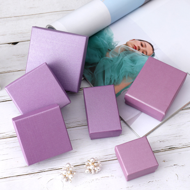 Pearlescent Lenny Pink and Purple Creative Jewelry Box Ring Watch Box Bracelet Box Jewelry Packaging Box Paper Box
