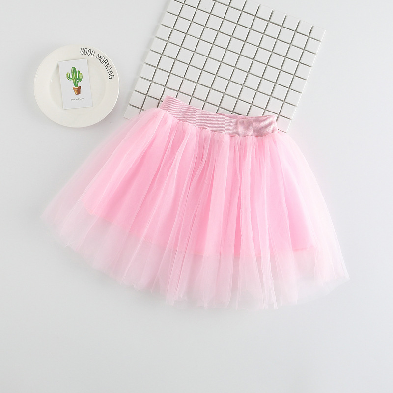 Girls' Skirt Summer 2020 Korean Style Children's Short Skirt Girls' Mesh Princess Skirt Western Style Children's Skirt