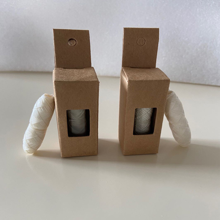 Stainless steel glass bottle PLA corn 30m mint micro wax bottled orthodontic floss ring degradable corn floss