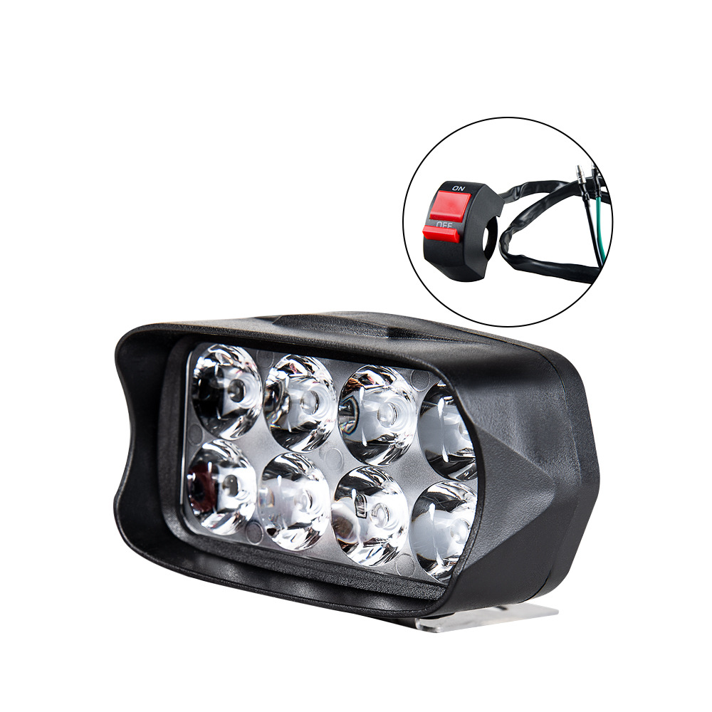 Motorcycle electric car super bright headlight 8 beads/12 beads/16 beads bulb external spotlight LED modified headlight