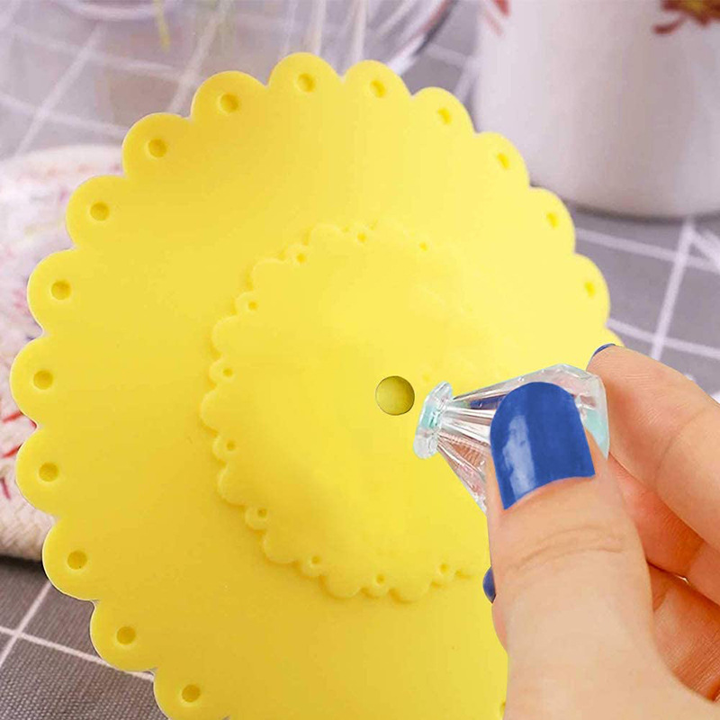 Cross-border food grade silicone glue cup cover dustproof glass cover silicone cup cover glass cover 6-piece set