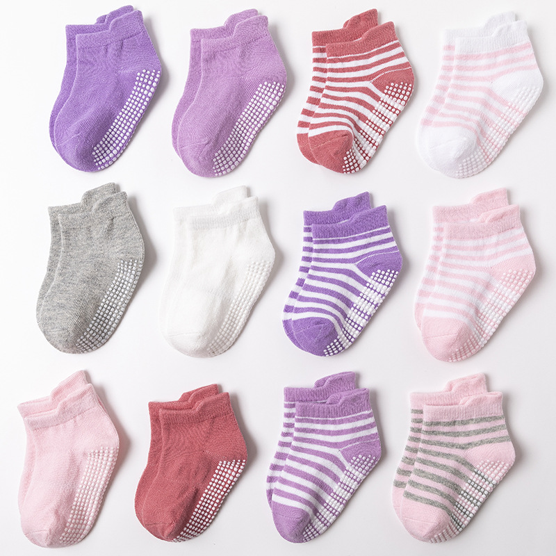 Amazon non-slip dispensing children's socks spring summer autumn children's socks baby socks boys cotton boat Socks children's socks