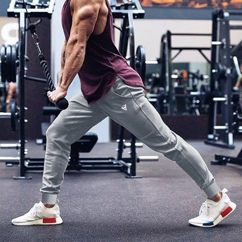 Muscle Boy весенне-осенние тонкие брюки для фитнеса, мужские спортивные тренировочные брюки для бега, эластичные облегающие брюки с защипами