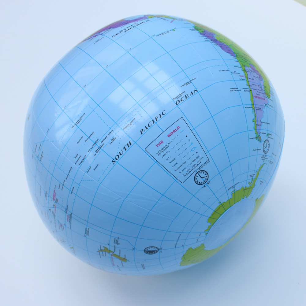 Cross-border spot PVC inflatable globe inflatable Earth beach ball blowing toy ball advertising globe toy