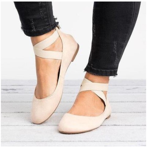 wish Autumn Retro Large Size New Style Moms Shoes Flat Heeled Single-layer Shoes Shallow Mouth Loosen Strap Round Toe Women's Shoes