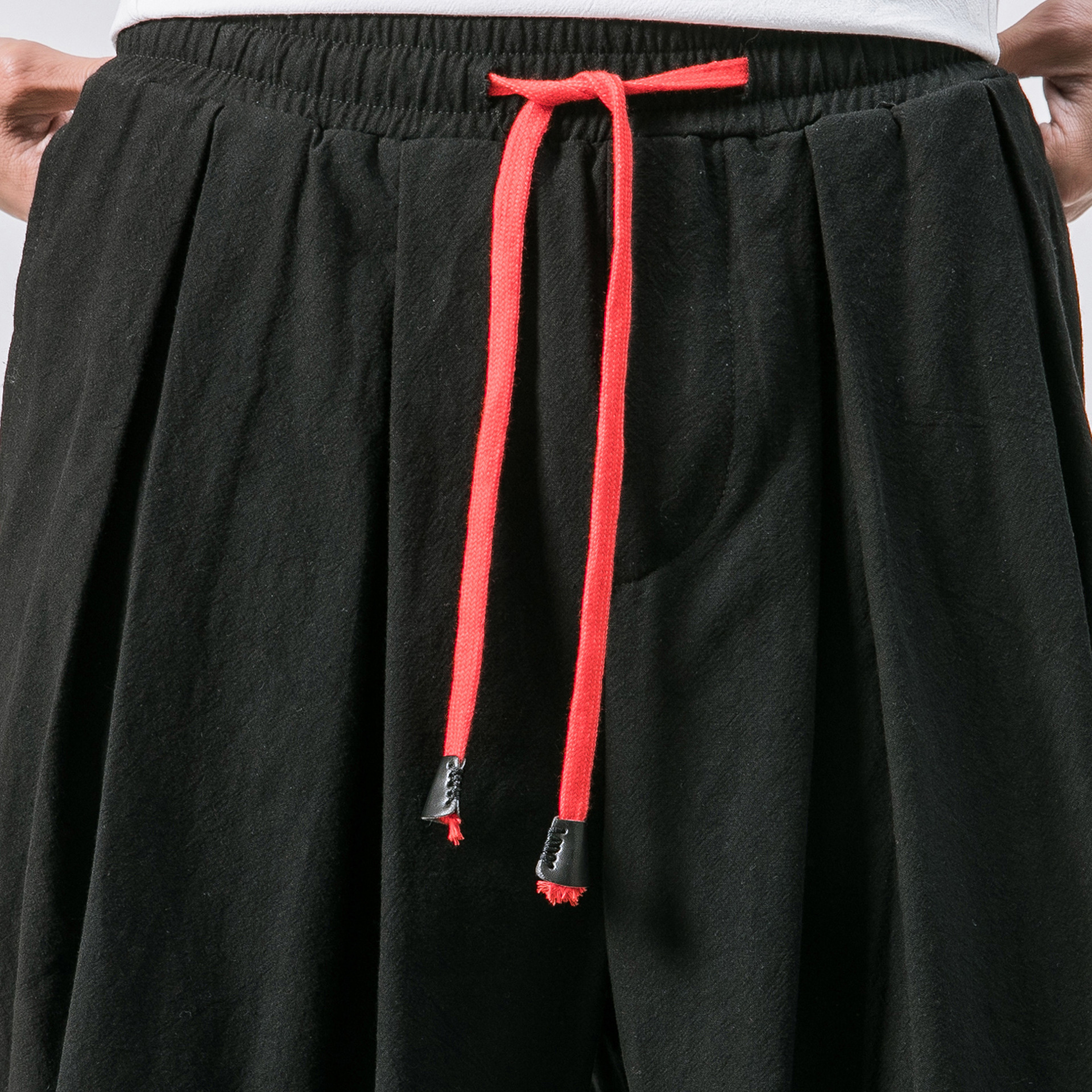 2020 Summer New Arrival Linen Pants Men's Loose Harlan Thin Trendy Beach Cotton Linen Leg Casual Trousers