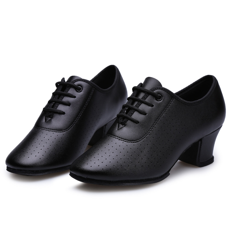 Paladin Dance Shoes Super Fiber Outdoor Adult Social Dance Shoes Soft Sole Mid-Heeled Sappers Modern Square Dance Women's Shoes