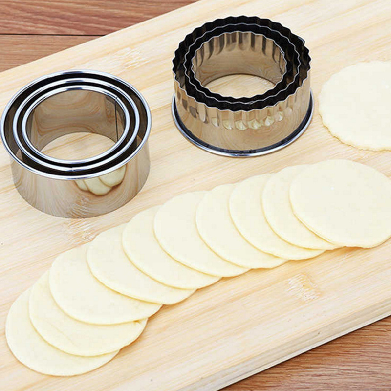 Stainless steel dumpling wrapper mould dumpling making tool pressing dumpling wrapper cutting dumpling wrapper three-piece stall