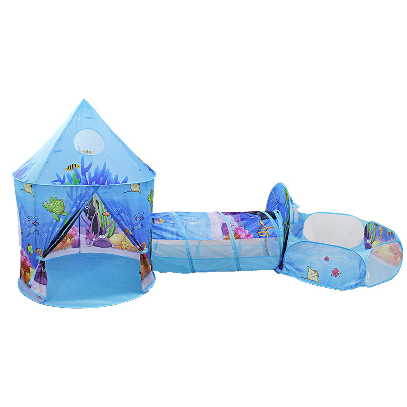 Children's tent three-piece boy Castle girls play house baby toy tent ocean ball pool fence