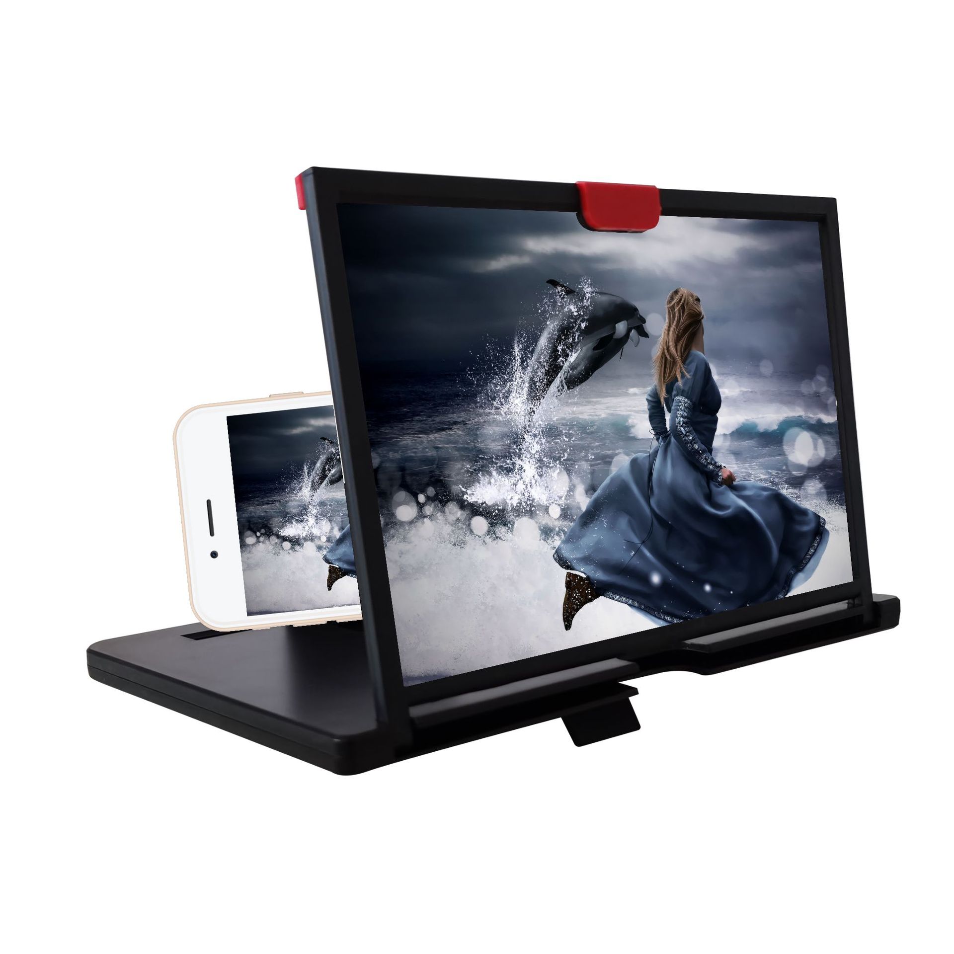 New 10 inch pull type mobile phone video screen magnifier 3D video screen amplifier