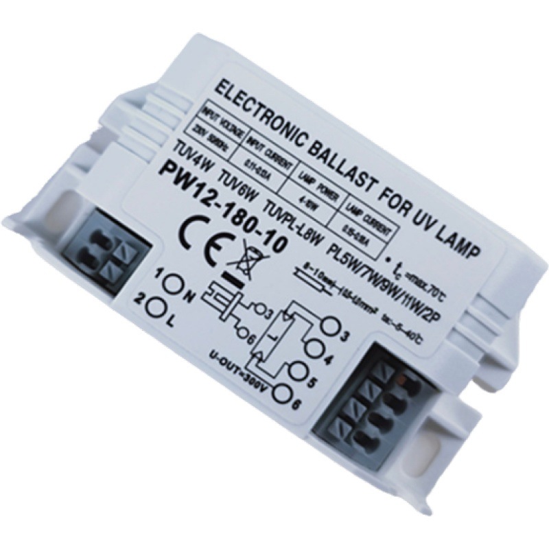 UV photooxidation photolysis lamp UV ozone disinfection germicidal lamp electronic ballast PW12-180-10W waste treatment