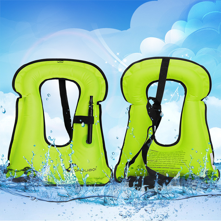 Cross-border Direct Supply Adult Children Black Buoyancy Vest Inflatable Life Jacket Swimming Equipment Learning Swimming Auxiliary Equipment