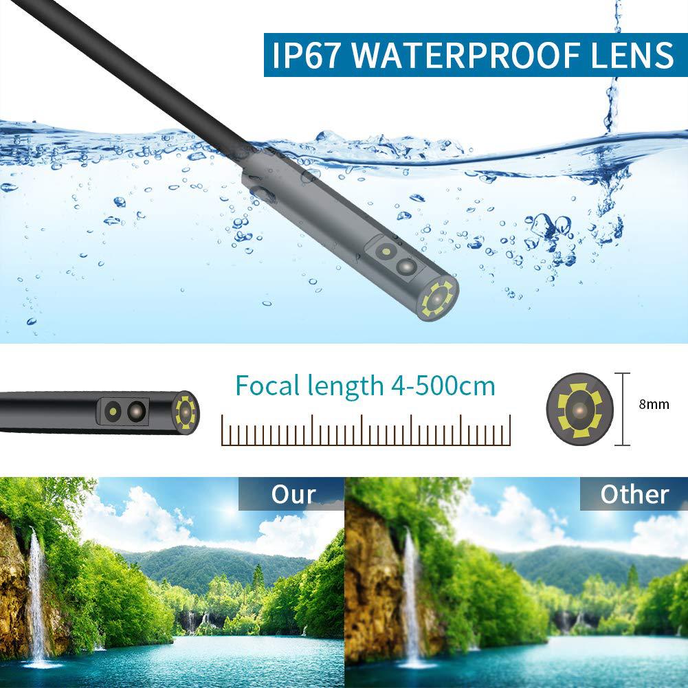 Industrial auto repair pipeline repair probe 8mm HD three-in-one dual lens pipeline endoscope
