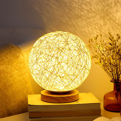 Hemp ball rattan light LED night light desk star light atmosphere light children's gift usb table lamp bedroom bedside lamp