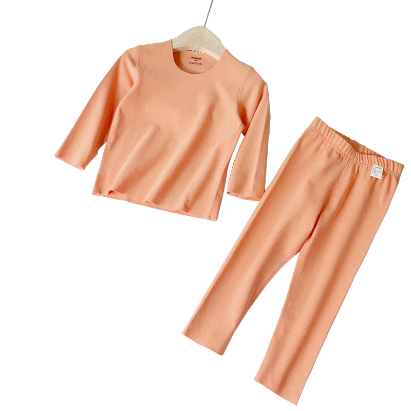 German velvet children's thermal underwear parent-child home clothes baby suit large children's bottoming shirt men's and women's autumn clothes autumn pants