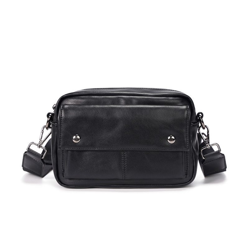 2024 New Fashion Brand Fashion Leather Sports Crossbody Bag Shoulder Bag Men's Japanese and Korean Style Casual Trendy Youth Small Crossbody Bag