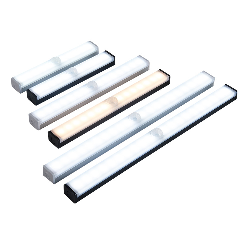 led human body induction lamp intelligent magnetic self-adhesive night light strip rechargeable wardrobe cabinet light strip