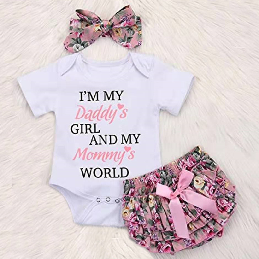 2023歐美外貿ins亞馬遜熱銷童裝新品夏季棉套裝短袖嬰兒baby set
