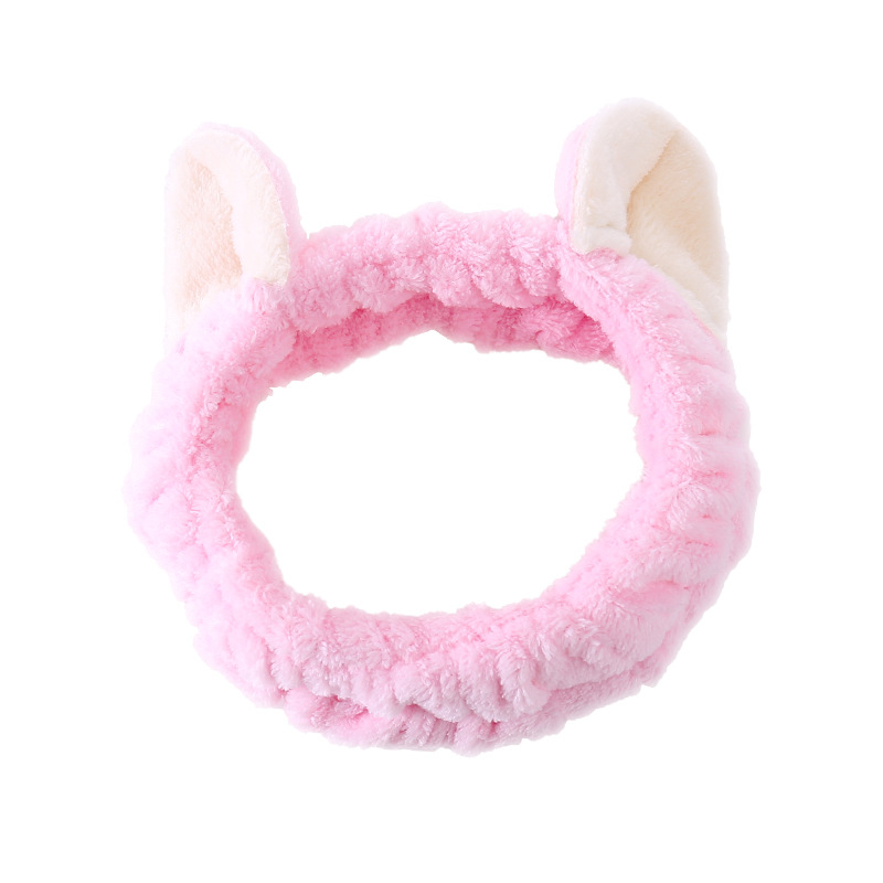 Autumn and Winter New Cute Cat Ear Hair Band Jingtian Same Style Korean Style Women's Hair Band Korean Style Plush Face Washing Hair Accessories