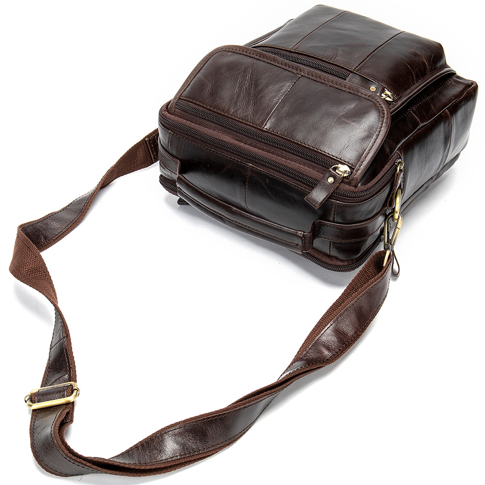 Marent Genuine Leather Men's Shoulder Bag Cowhide Casual Handbag Crazy Horse Leather Vintage Men's Bag Crossbody Bag Wholesale