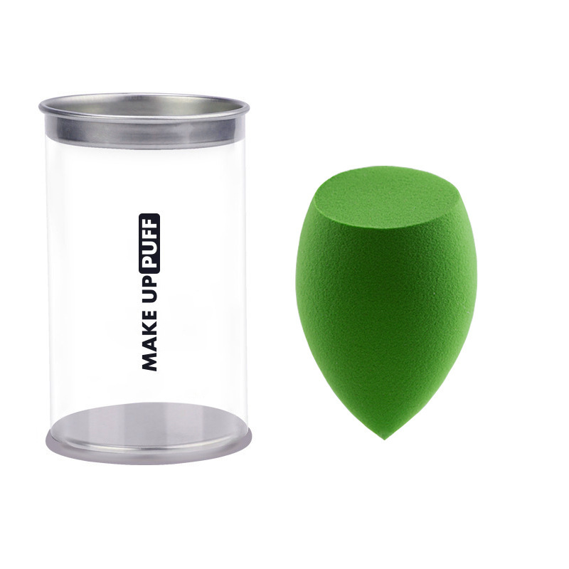 Tinplate Boxed No Powder Gourd Makeup Egg Hydrophilic Sponge Powder Puff Oblique Color Makeup Egg Drops Beauty Egg