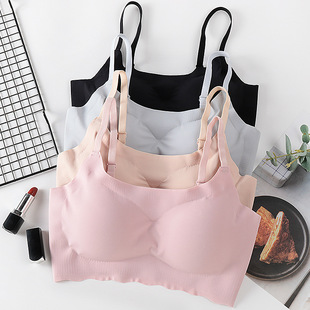 Peace of mind second generation seamless wireless push up sleep plus size shockproof vest yoga sports strap bra underwear for women