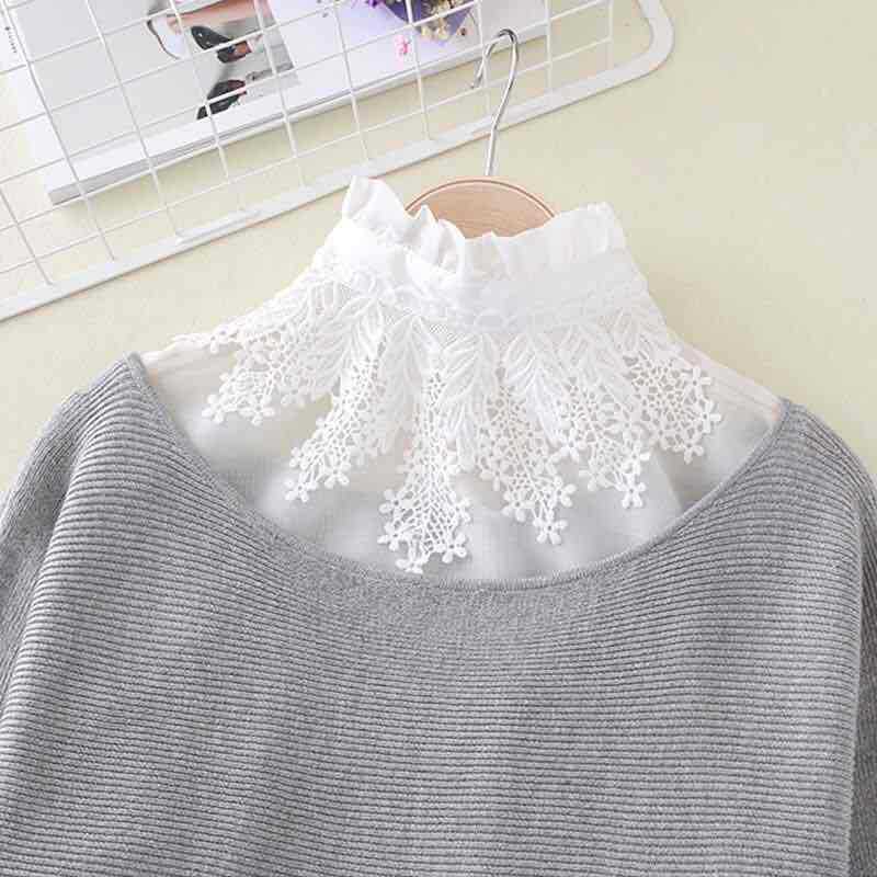 Factory Outlet Snowflake Fake Collar Spring Autumn Winter Sweater Decorative Fake Collar Korean Versatile Fashion Lace