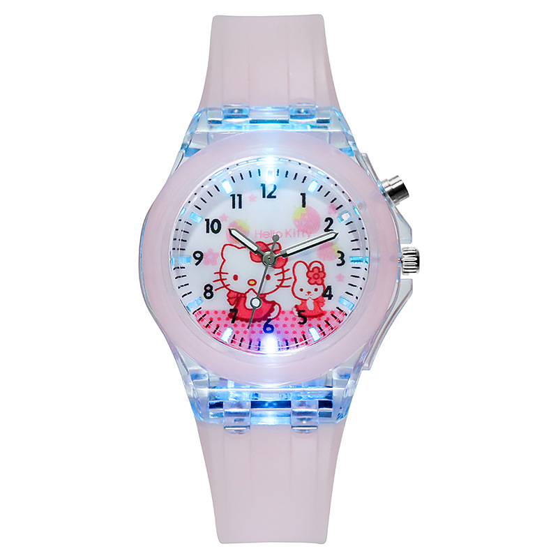 Primary and secondary school students' watches luminous children's electronic watches silicone cartoon watches wholesale new ice and snow princess