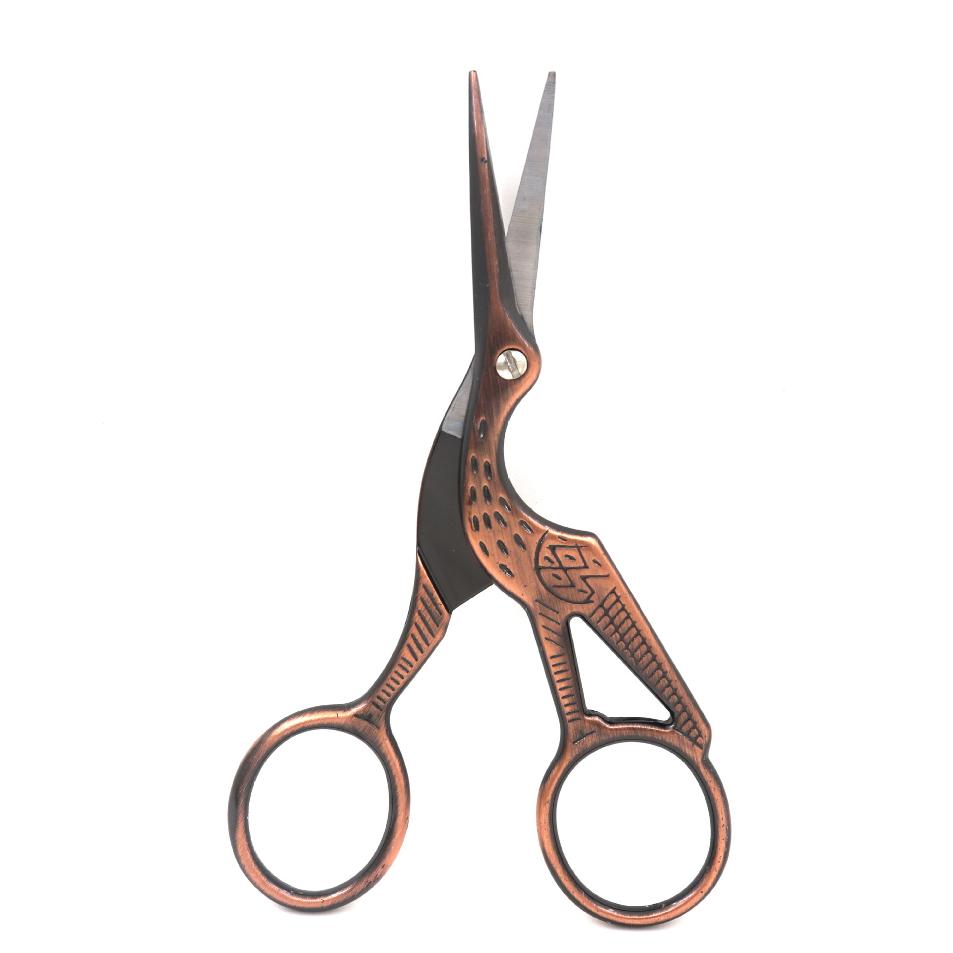 Spot stainless steel gold-plated crane shears retro dragon and phoenix shears yarn scissors tea cross stitch thread shears wholesale
