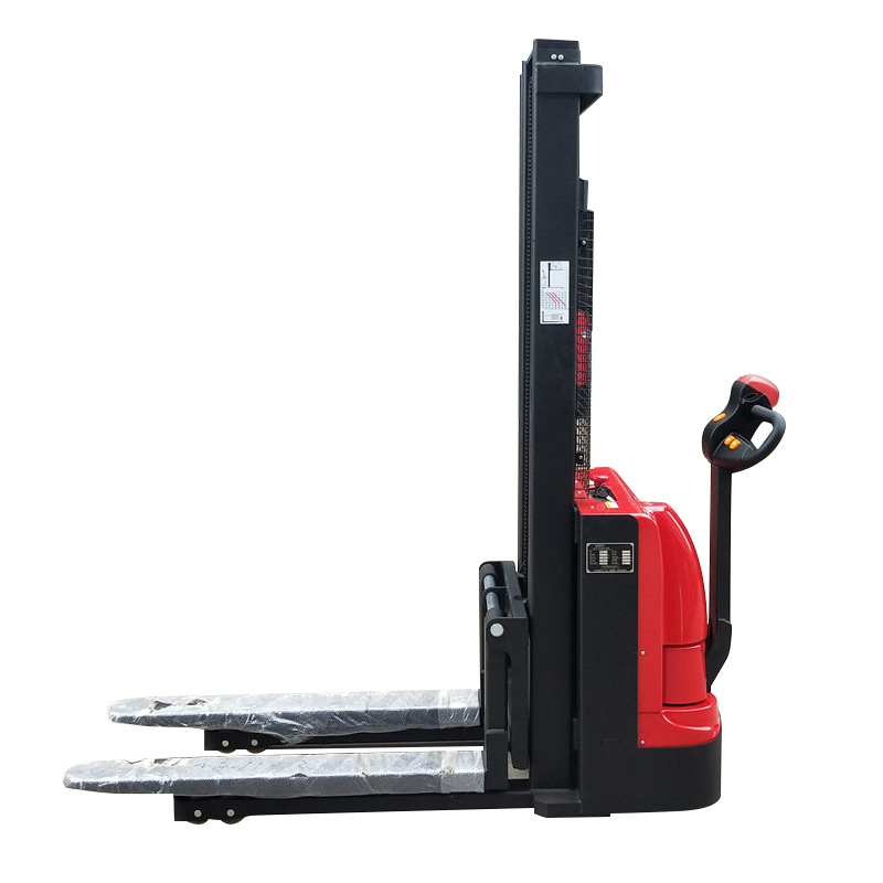 Electric Forklift 2 Tons Walking Automatic Stacker Hydraulic Lift Loading Truck Warehouse Handling 1.5 Tons of Earth Cattle