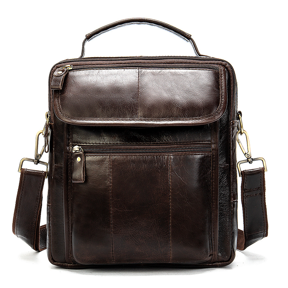 Marent Genuine Leather Men's Shoulder Bag Cowhide Casual Handbag Crazy Horse Leather Vintage Men's Bag Crossbody Bag Wholesale