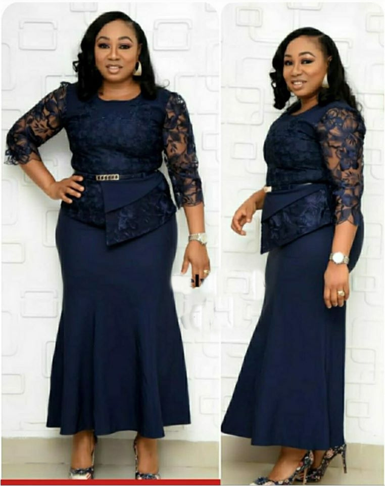 African mother dress plus size women's Christmas dress mesh new lace stitching one-piece dress same day delivery