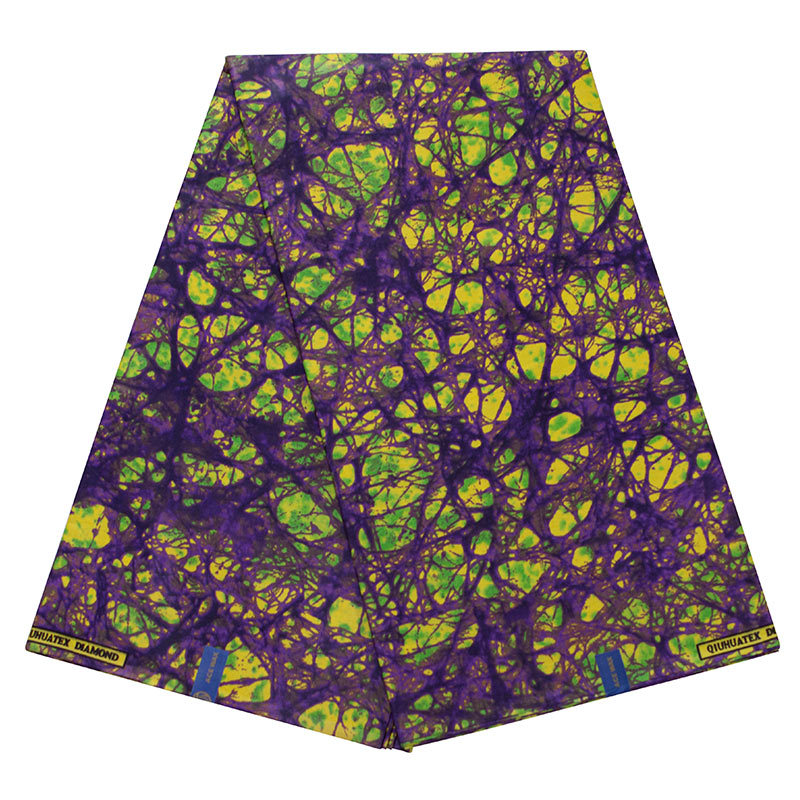 1件代發african fabrics Kente棉質非洲蠟染雙面印花布荷蘭蠟