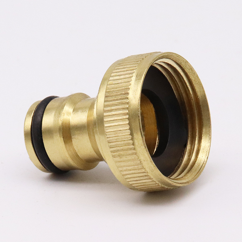 Copper 6-6 internal thread nipple 3/4 inch internal thread quick-connect connector standard car wash water gun faucet water pipe