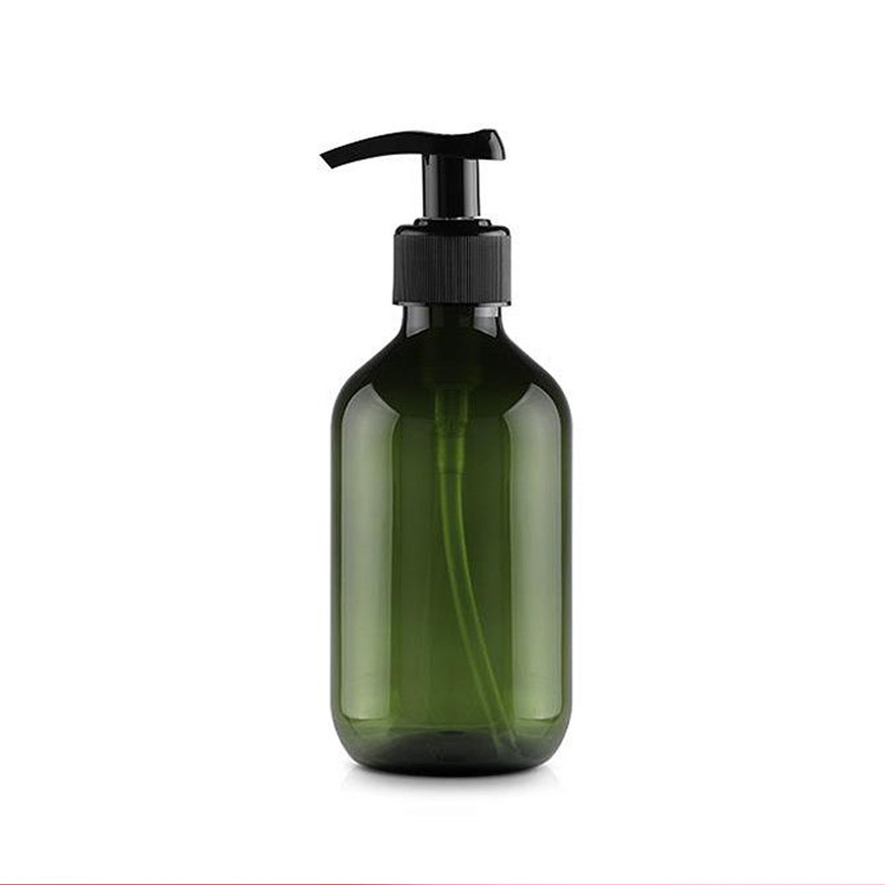 Hotel shower gel shampoo bottle 500ml round shoulder sub-bottle massage essential oil bottle pet Brown lotion pump bottle