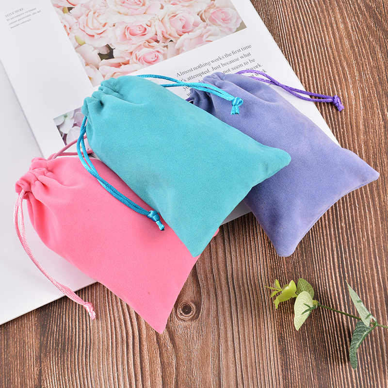 Shenzhen Factory Velvet Bag Bundle Pocket Velvet Bag Drawstring Bag Headset Storage Bag Jewelry Bag Jewelry Bag