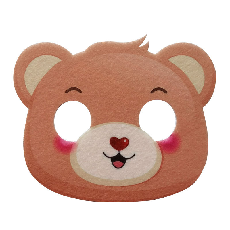 Factory sale sublimation printing process felt mask children Animal Eye Mask dress