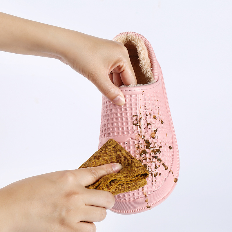 Detachable home cotton slippers autumn and winter Lidole waterproof cotton shoes EVA warm outdoor Two-wear thick-soled cotton slippers
