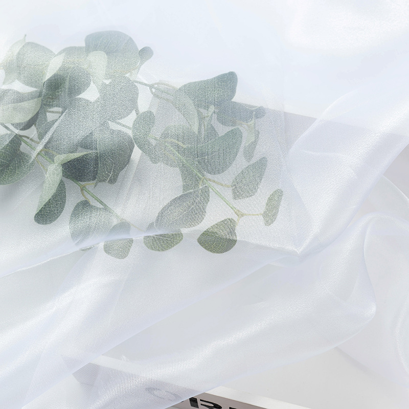 in stock Three Yarn Flash Organza Hard Yarn Stage Fabric Garment Fabric Solid Color Transparent Yarn Wedding Decoration
