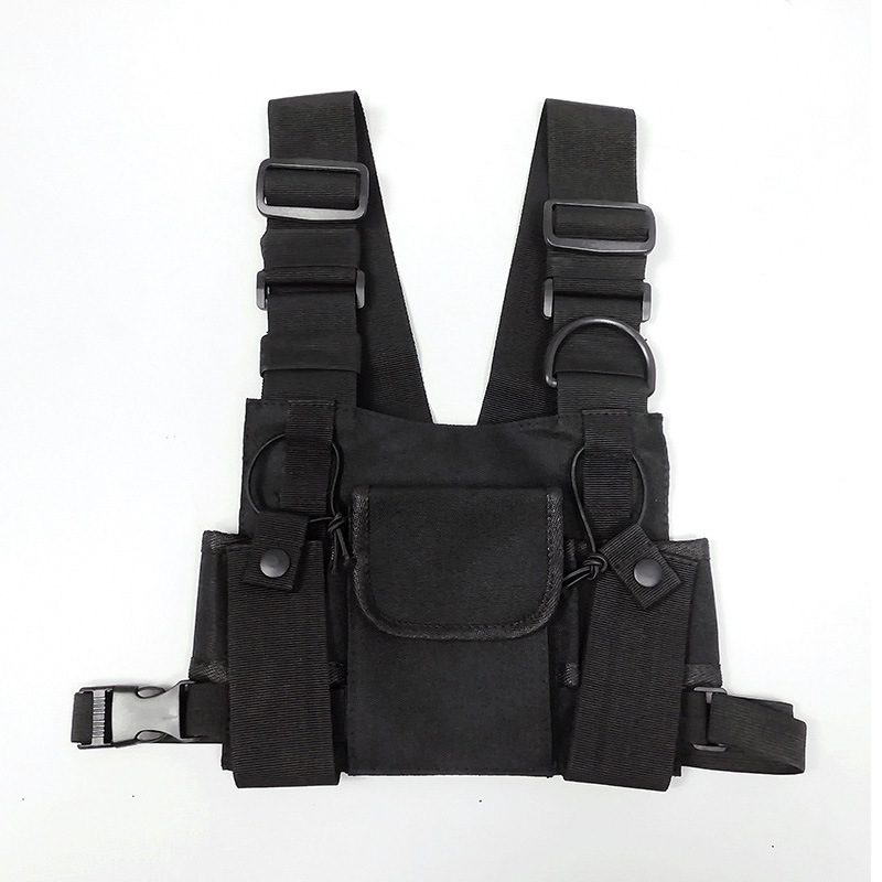 Trendy Street Men's and Women's Chest Bag Vest Eating Chicken Vest Tactical Bag Hip-Hop Functional Performance Backpack Trendy Cool Waist Bag