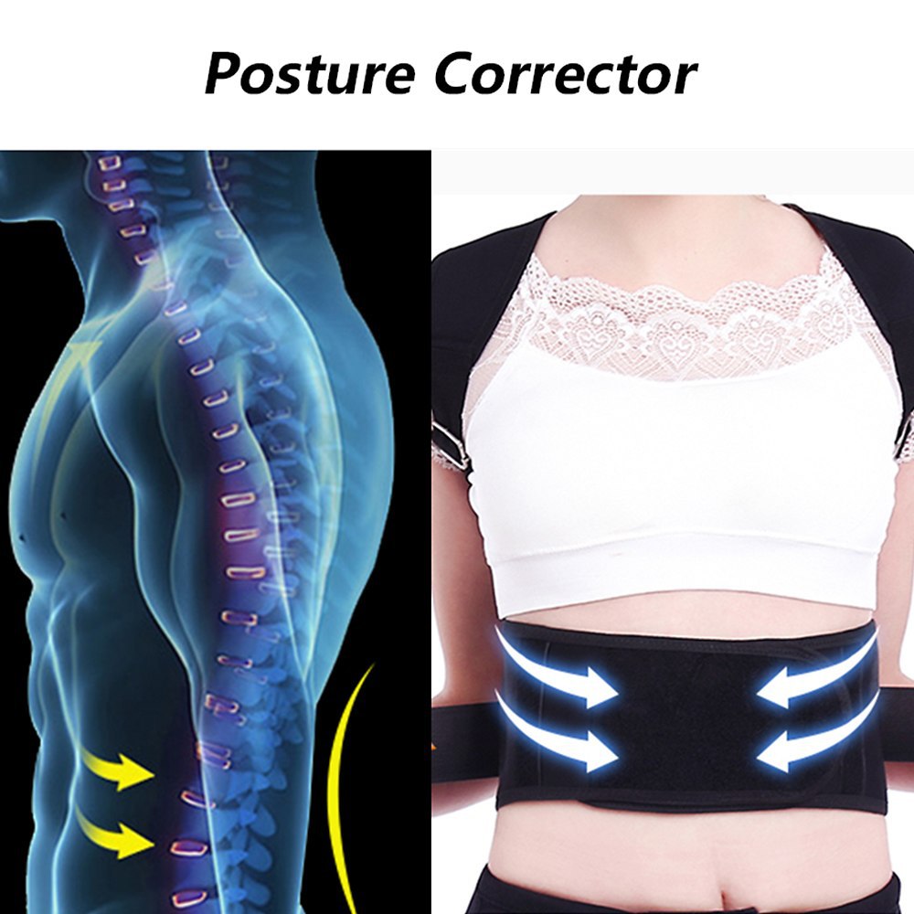 Amazon adult back fixing belt men and women invisible posture corrector with support plate humpback correction belt