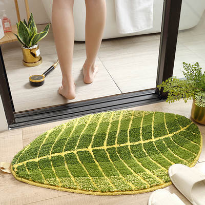 Leaf entrance floor mat living room coffee table floor mat bathroom door mat bedside carpet bathroom absorbent non-slip mat